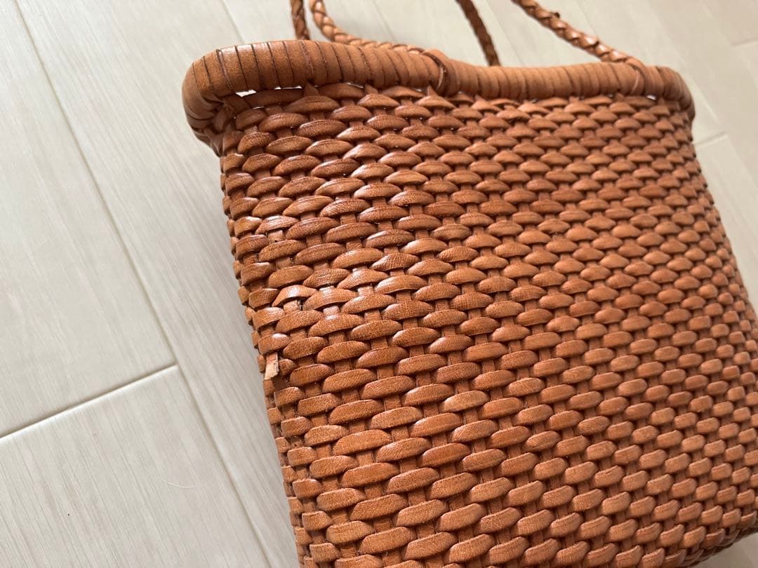 45R 45rpm レザー　かご　バッグ