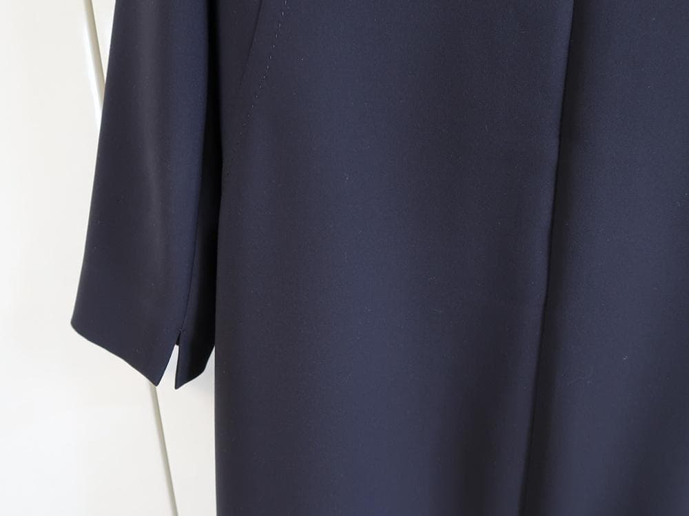 美品■レリアン■大きいサイズ17+■シンプルで上品なワンピース■ネイビー