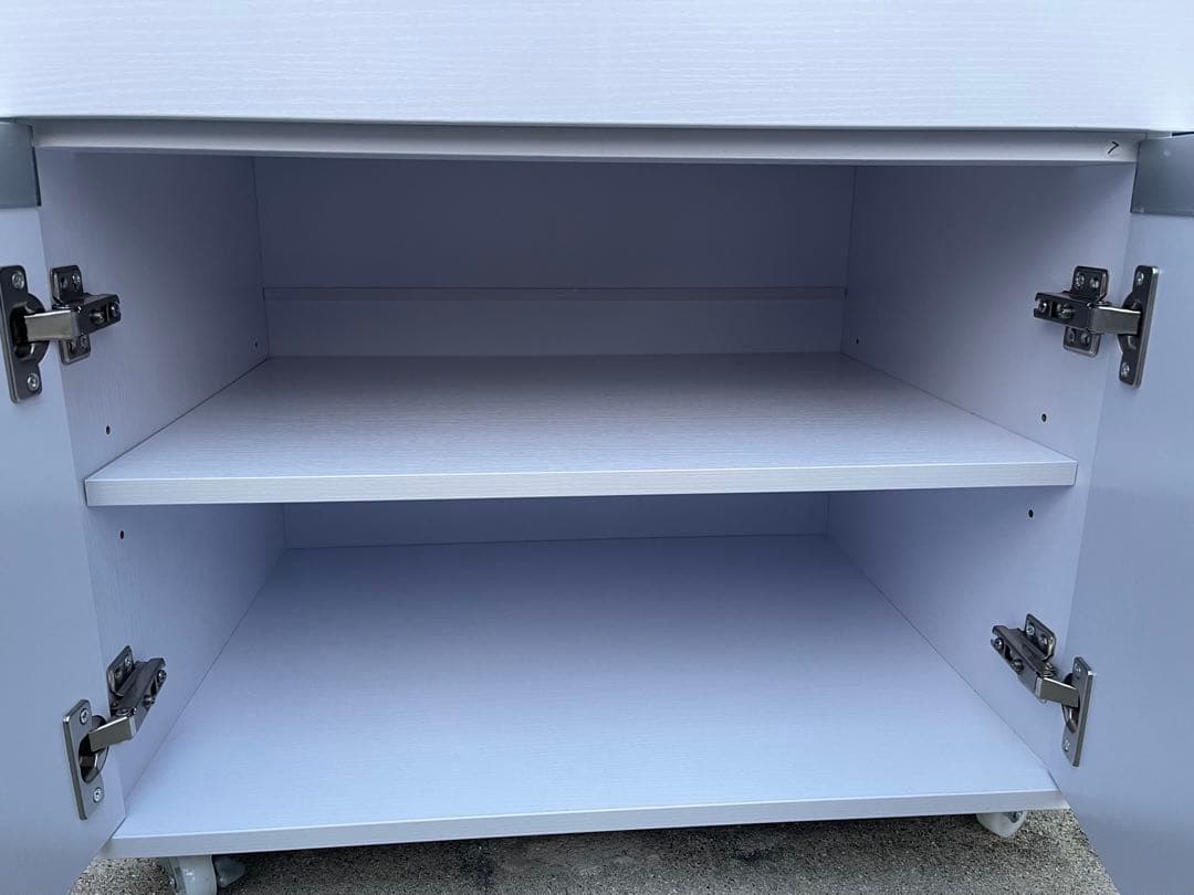 DORIS キッチンラック レンジ台 幅60 キャスター・コンセント付 組立式