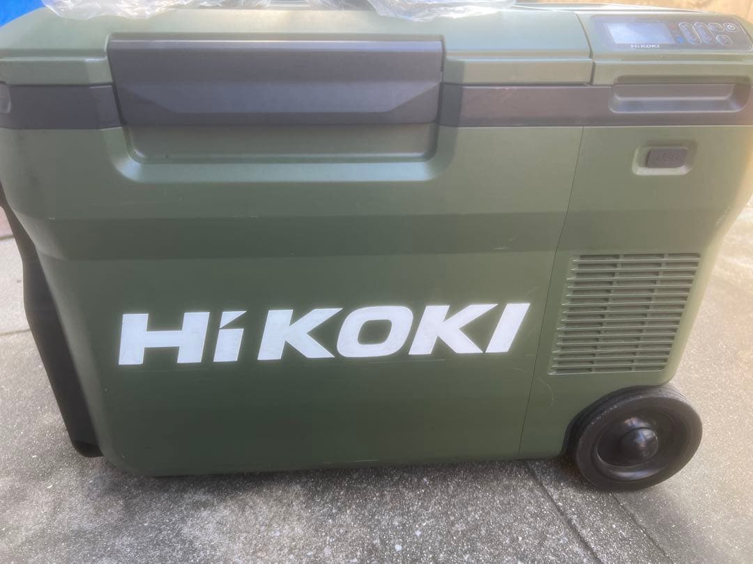 ジャンク品HiKOKI 冷却機能付き冷蔵庫 オリーブグリーン