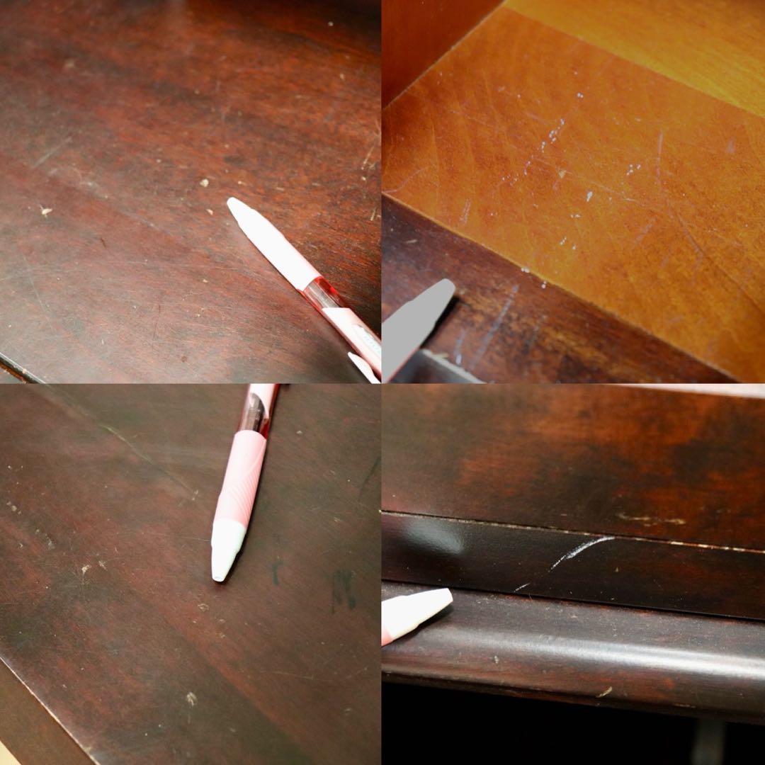 GMHK849○北海道民芸家具 ライティングビューロー 本棚 書棚 飾り棚 デス