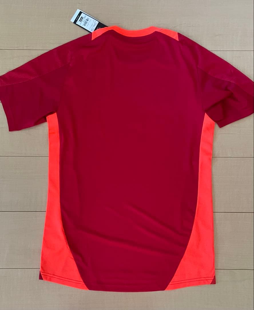 アディダスAsローマサッカー練習着Tiroトヨタ赤オレンジ半袖シャツセリエA