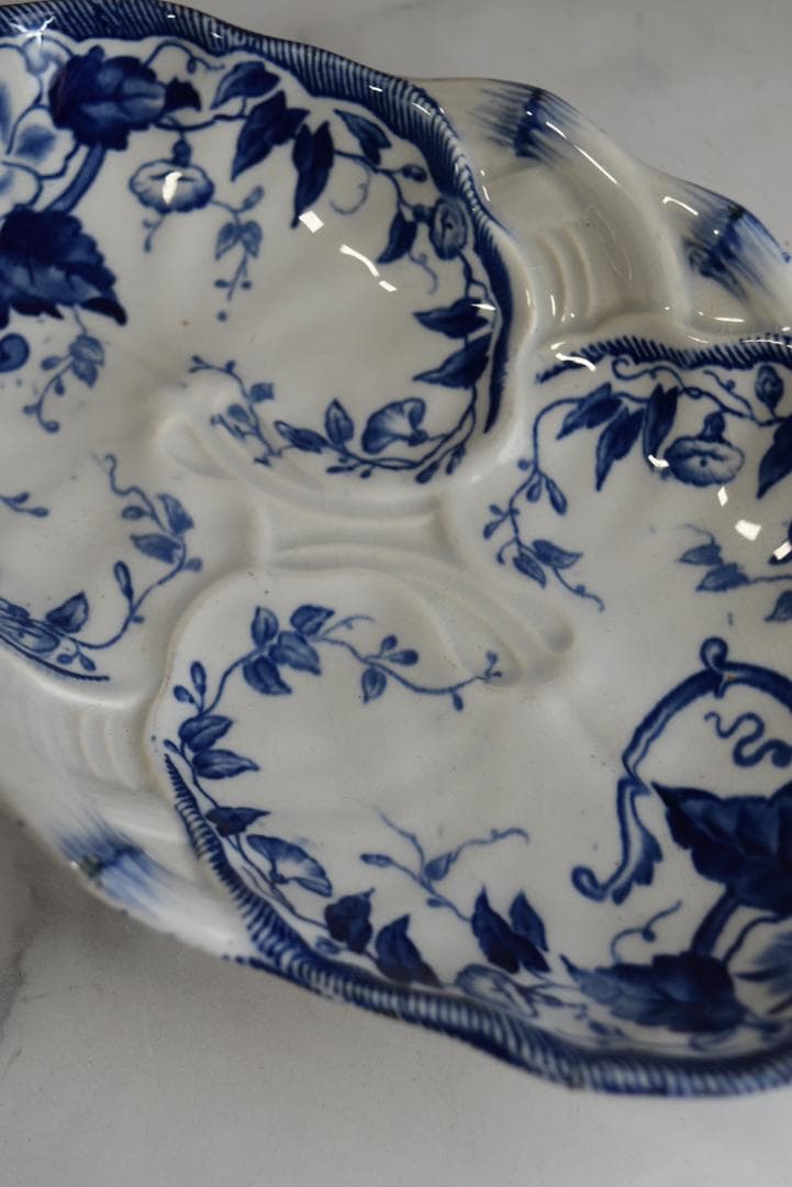 フランス19世紀　クレイユモントロー　ラヴィエ皿　フローラ　アンティーク