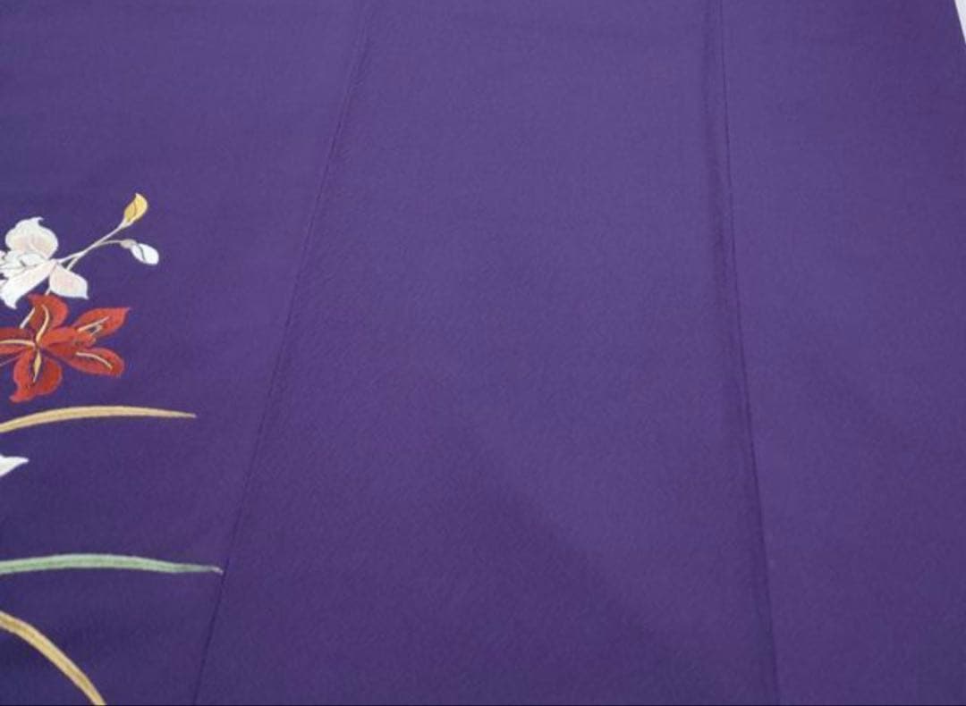 豪華振袖　総刺繍　草花文　金糸　正絹　逸品