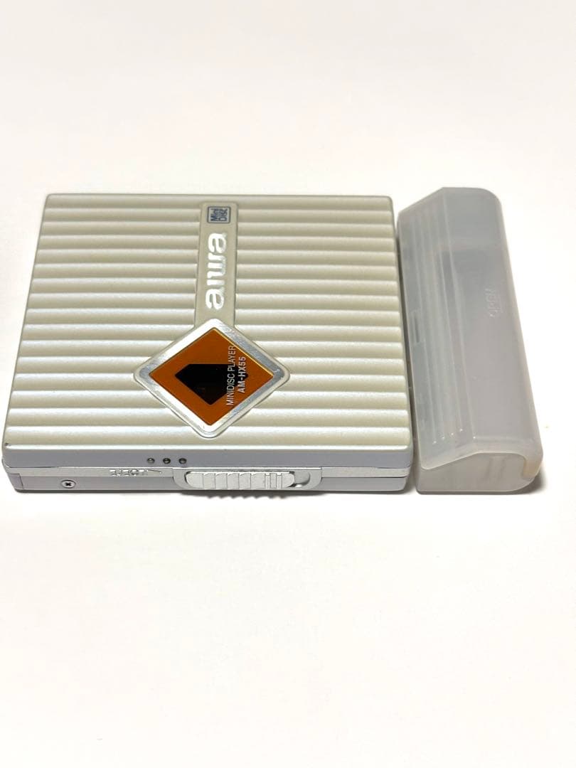 aiwa MDプレーヤー AM-HX55 動作品 乾電池ケース付き リモコン付き