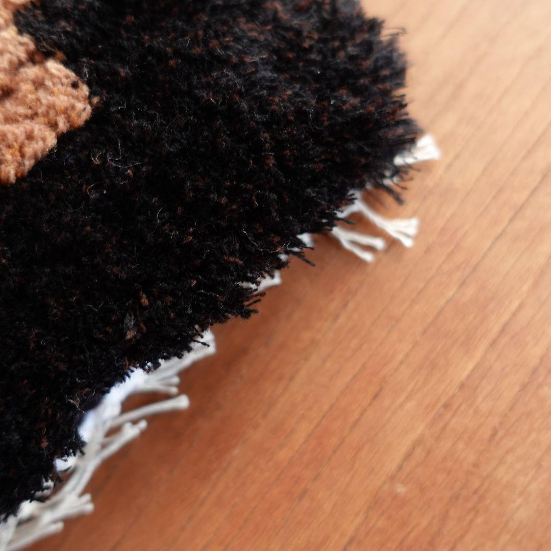 【一点物】【手染め糸】ノッティング織 椅子敷き 006