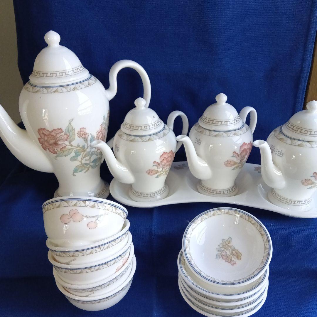 FINE BORN CHINA 中華料理酒器、調味料セット等 25点 NIKKO