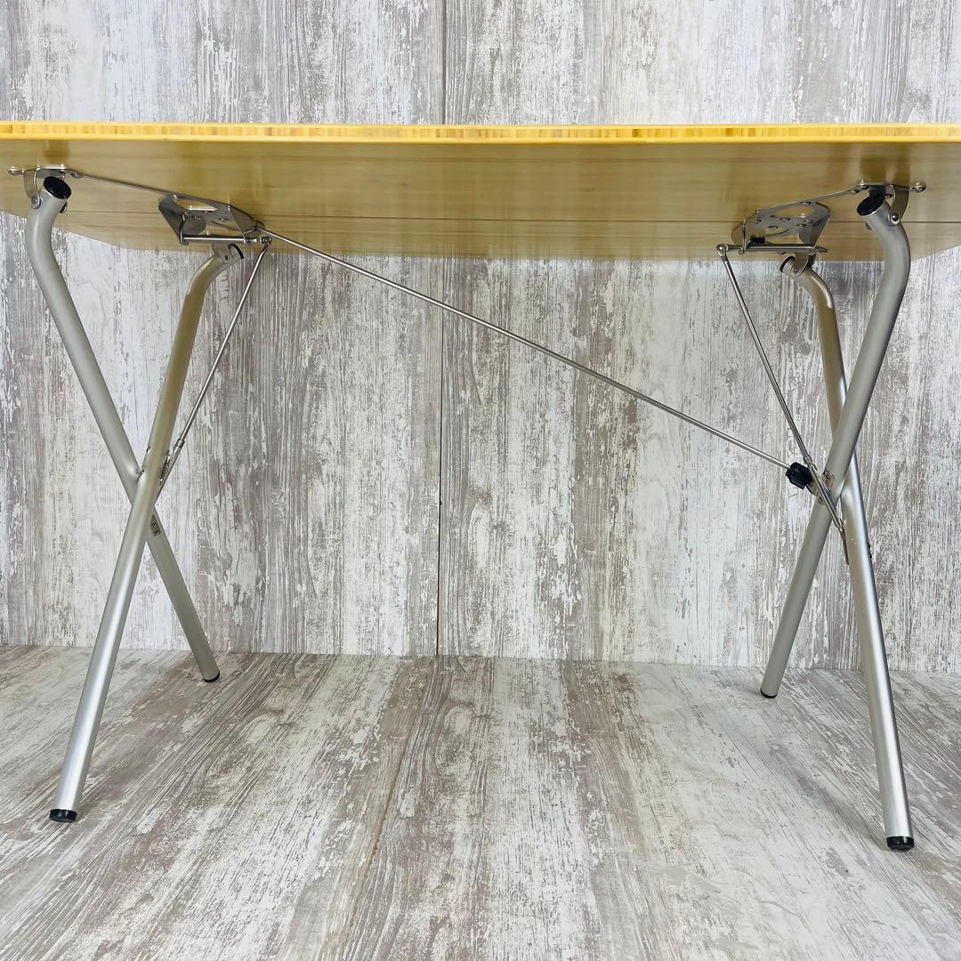 【美品】 peakワンアクションテーブル　竹 【ハイ&ロングタイプ】