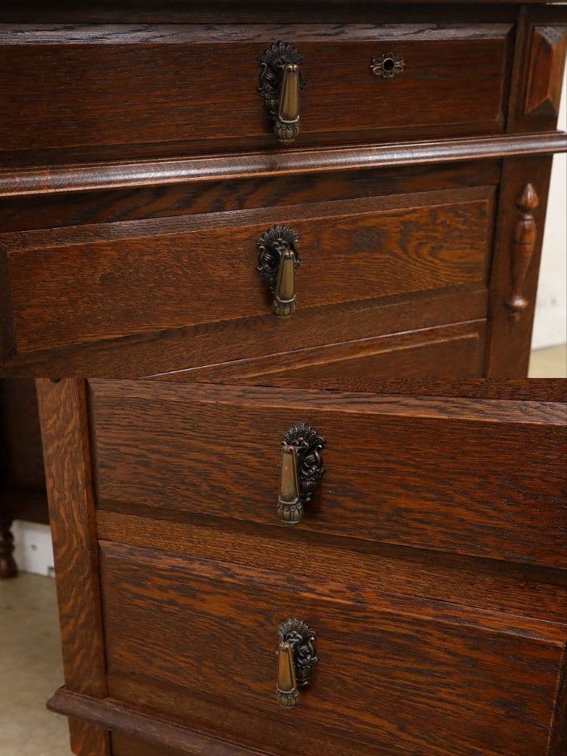 高級 三越家具【ブルージュ】デスク・書斎机・オーク材・ＩDC大塚家具