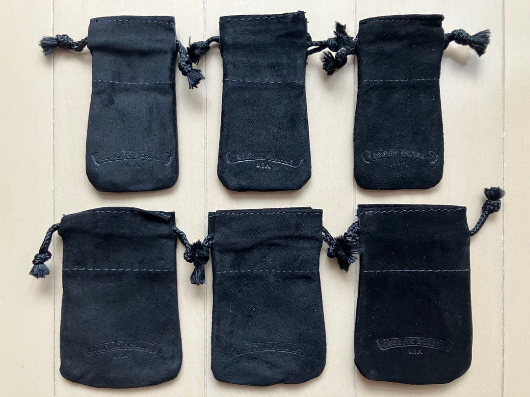 CHROME HEARTS クロムハーツ 革袋 レザー ポーチ 6個セット