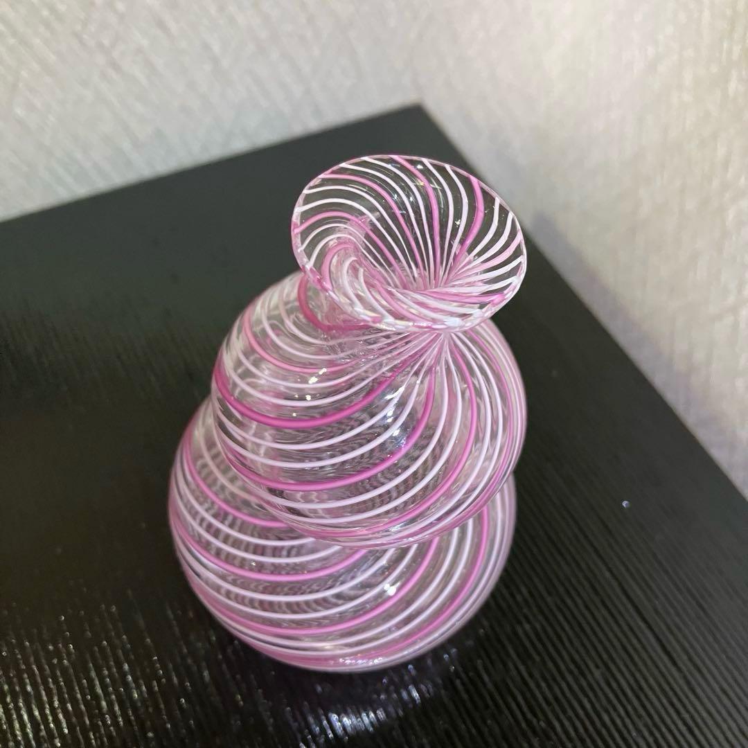 ベネチアンガラス　香水瓶　アンティーク　置物　イタリア製　手作り　ガラス細工