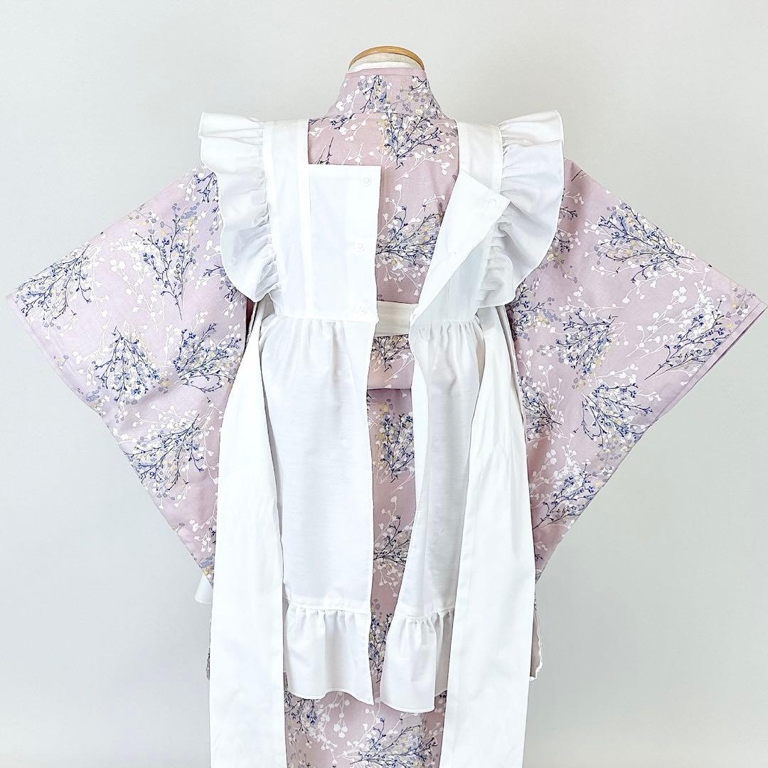 ［かすみ草］3歳 七五三 ꕤ 被布エプロン3点セット