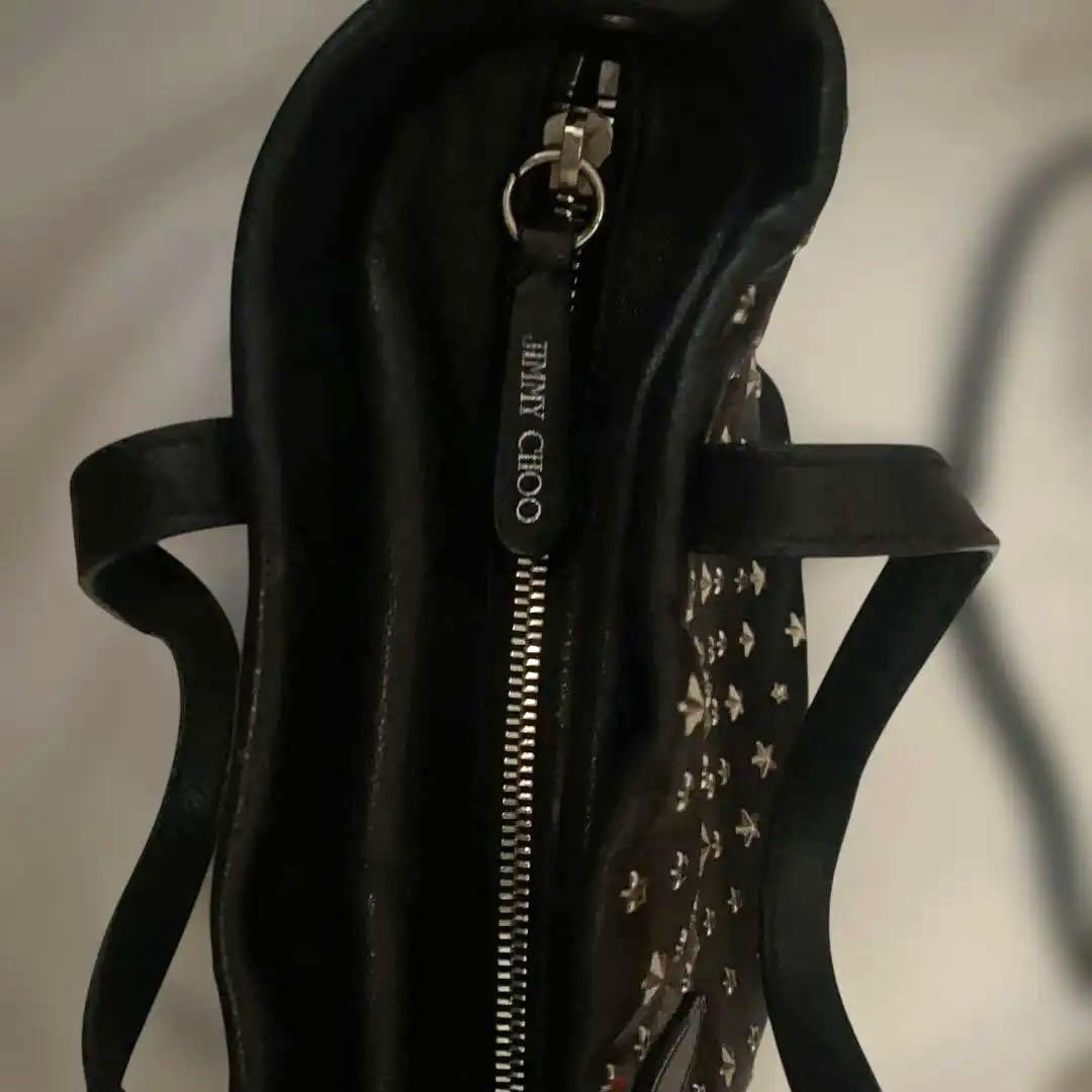 JIMMY CHOO ショルダーバッグ ２way スタッズ ミニサラ レザー