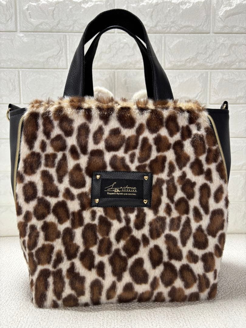 う*ん様 コヤンイサムチョン　サイドファスナーバッグ　サンダーちゃん　ヒョウ柄