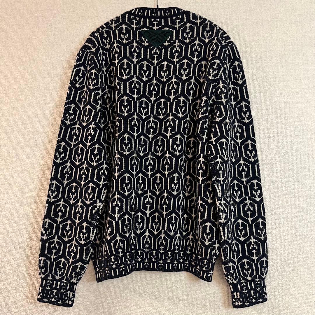 PRADA 21AW 総柄 カシミヤ混 ウール混 セーター ニット　ラフシモンズ