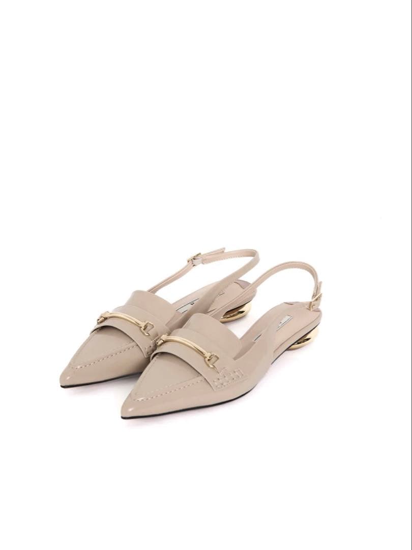 Her lip to Bit Slingback Mules トープ 37サイズ