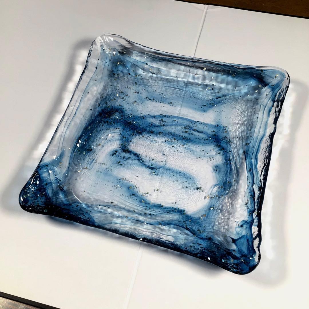 田中常男　ガラス　『義山菓子器』　大皿