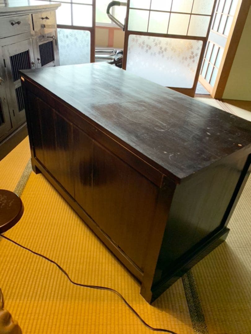 蔵出し アンティークキャビネット【大小セット】