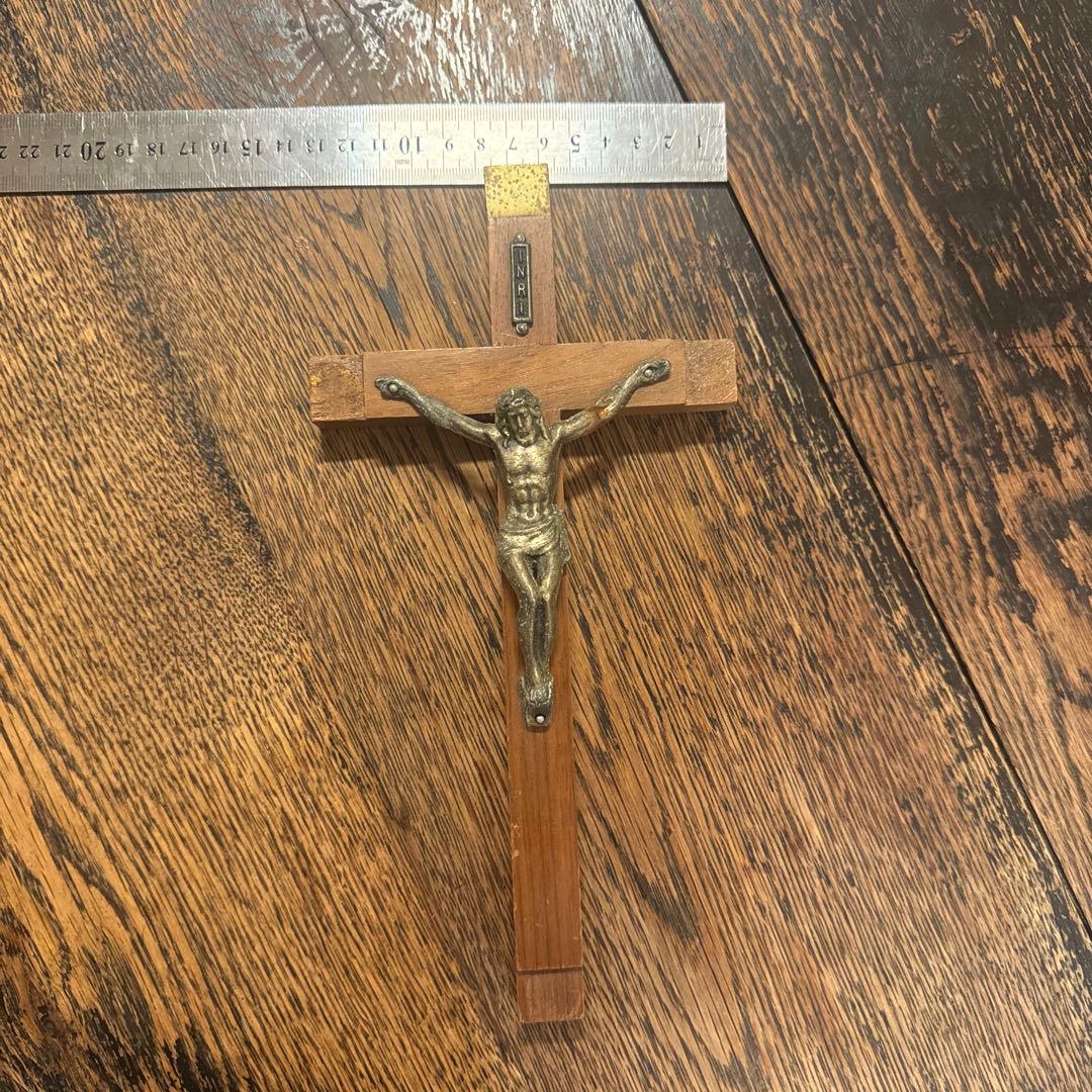 本物アンティーク 十字架 イエス・キリスト像