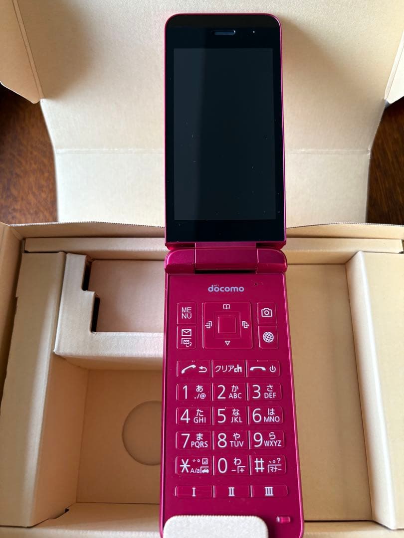 レッド 折りたたみ式携帯電話 本体