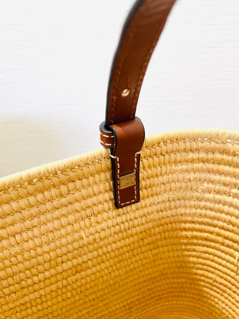 【美品】LOEWE かごバッグ スクエアバスケットバッグ