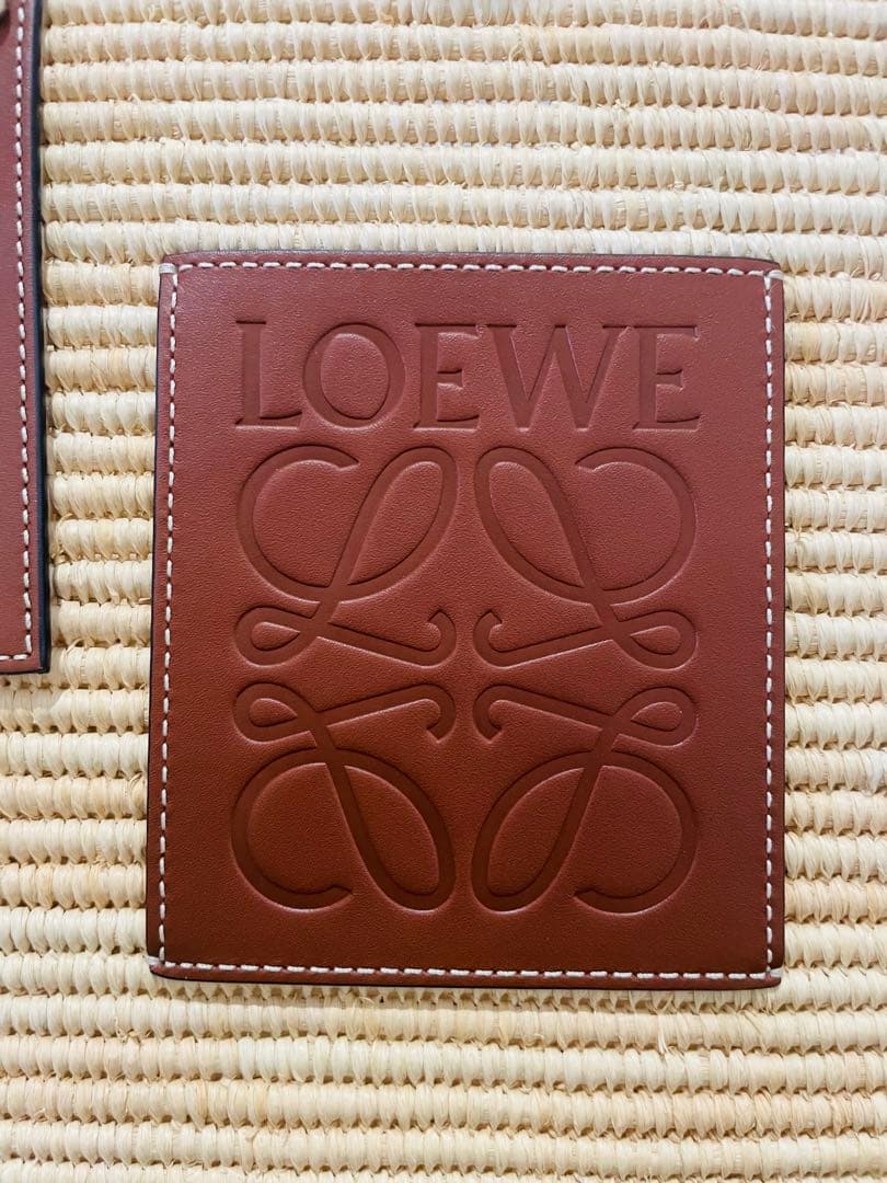 【美品】LOEWE かごバッグ スクエアバスケットバッグ