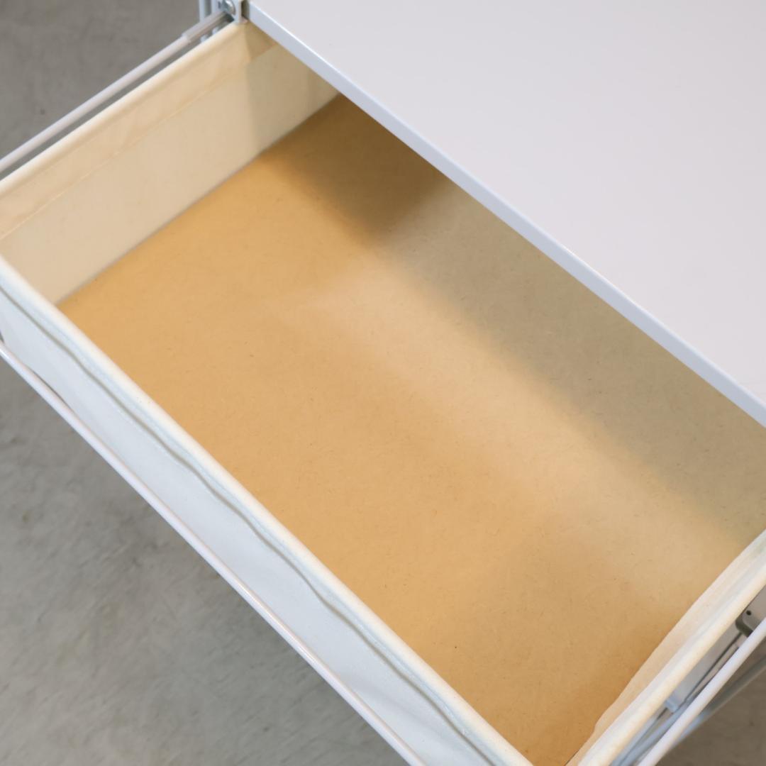 無印良品 MUJI スチール4段 帆布バスケット付き ユニットシェルフ チェスト
