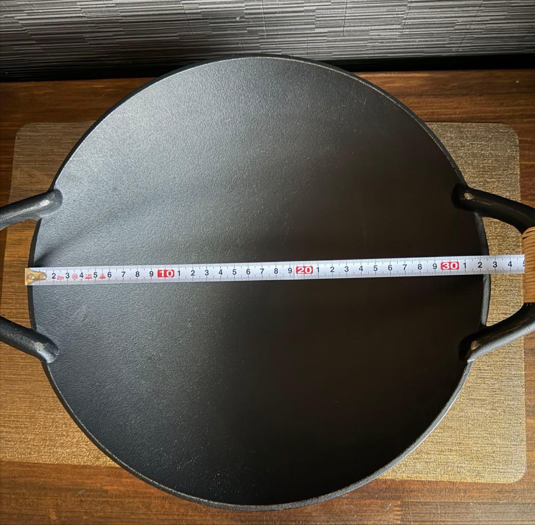 岩鋳　南部鉄器　盛栄堂　中華鍋　33cm 両手鍋　新品未使用品