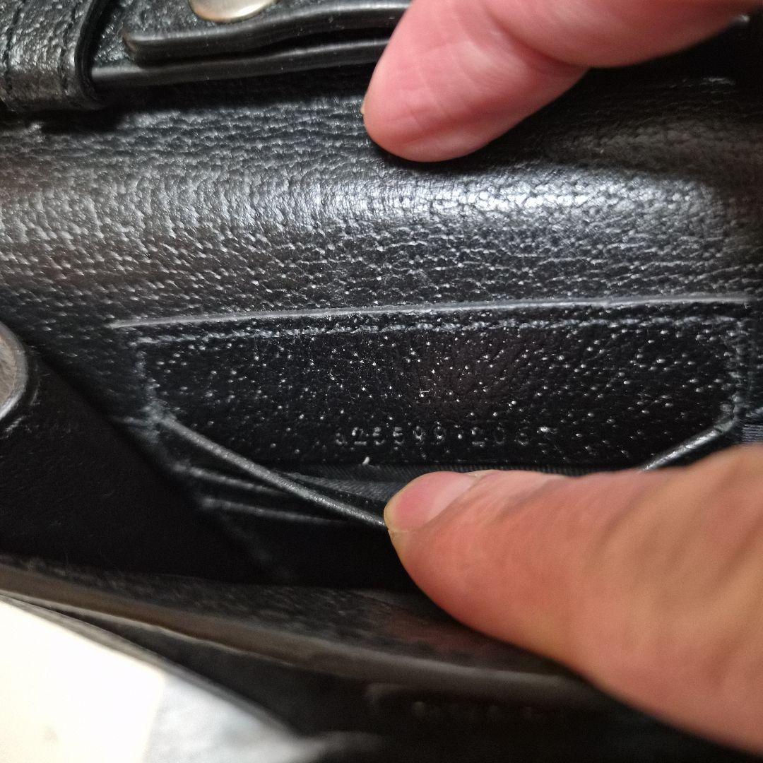 s*a様 GUCCI ブラック GG パターン ショルダーバッグ