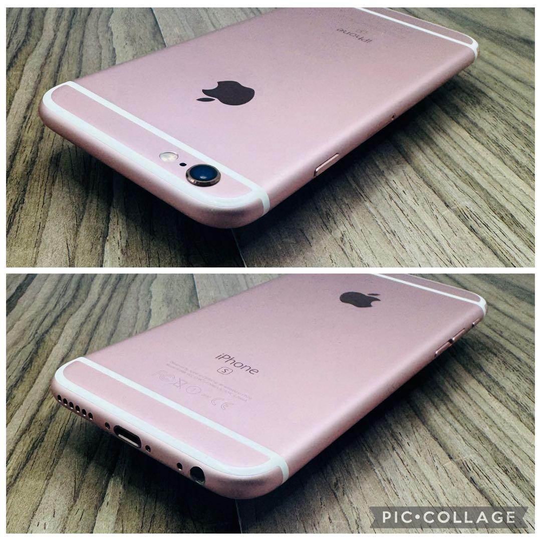 【美品】iPhone6s ローズゴールド 128GB シムフリー 新品バッテリー