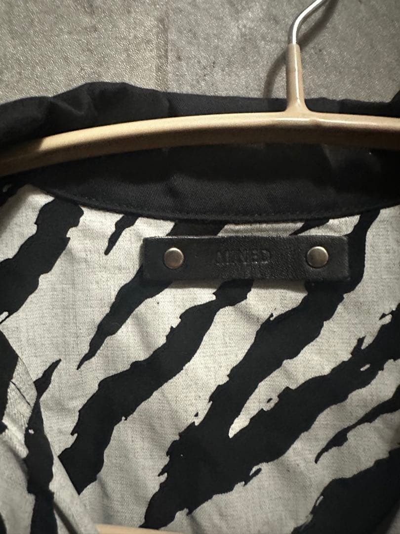 MINEDENIM ゼブラ柄 ショートスリーブシャツ