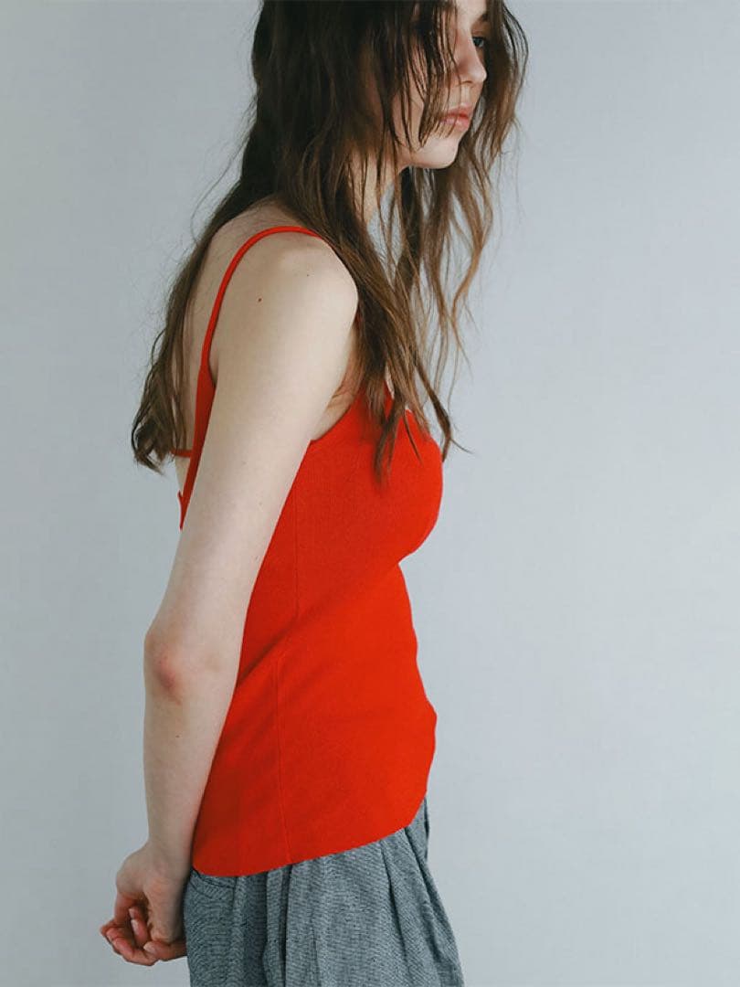 【最終値下げ】バンドゥセットニットキャミソール　赤　ETRE TOKYO