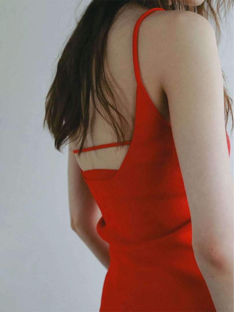 【最終値下げ】バンドゥセットニットキャミソール　赤　ETRE TOKYO