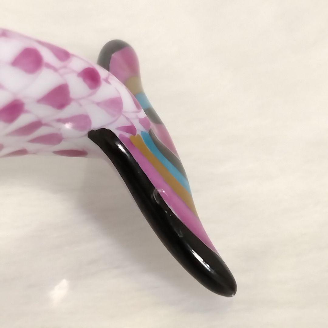 [訳アリ！]　ヘレンド フィギュリン フィッシュネット イルカ ピンク