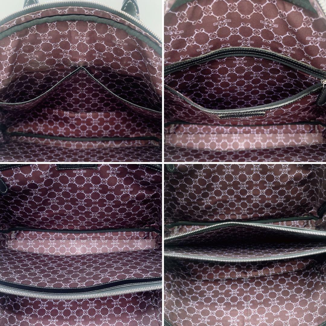 【ソメスサドル】ビジネスバッグ レザー ブラック A4サイズ収納可