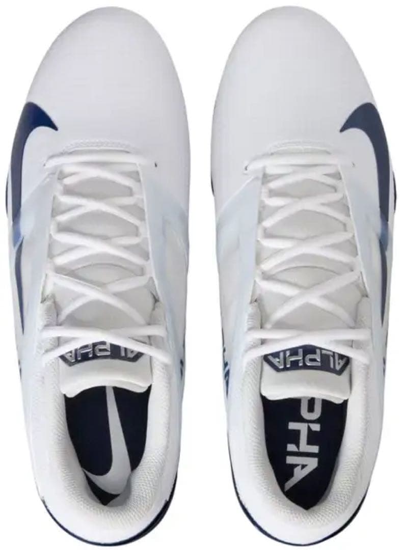 ナイキ 29 アルファメナス プロ アメフト スパイク シューズ 靴 白 紺