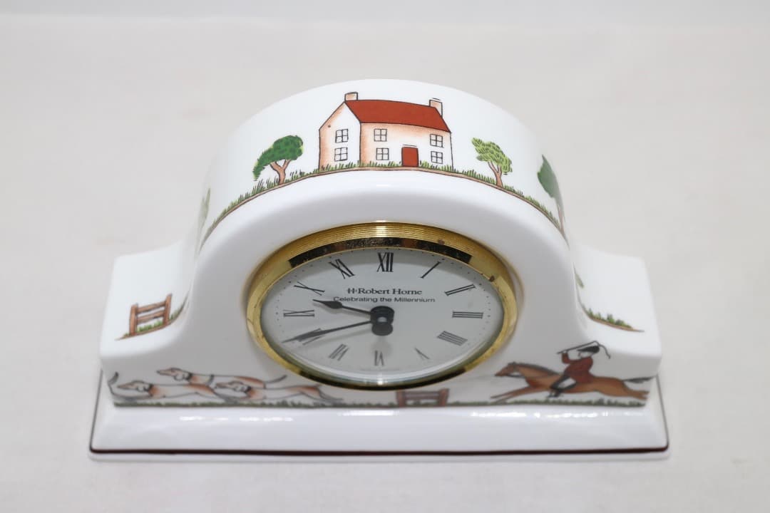 希少  ウエッジウッド ハンティングシーン 置き時計