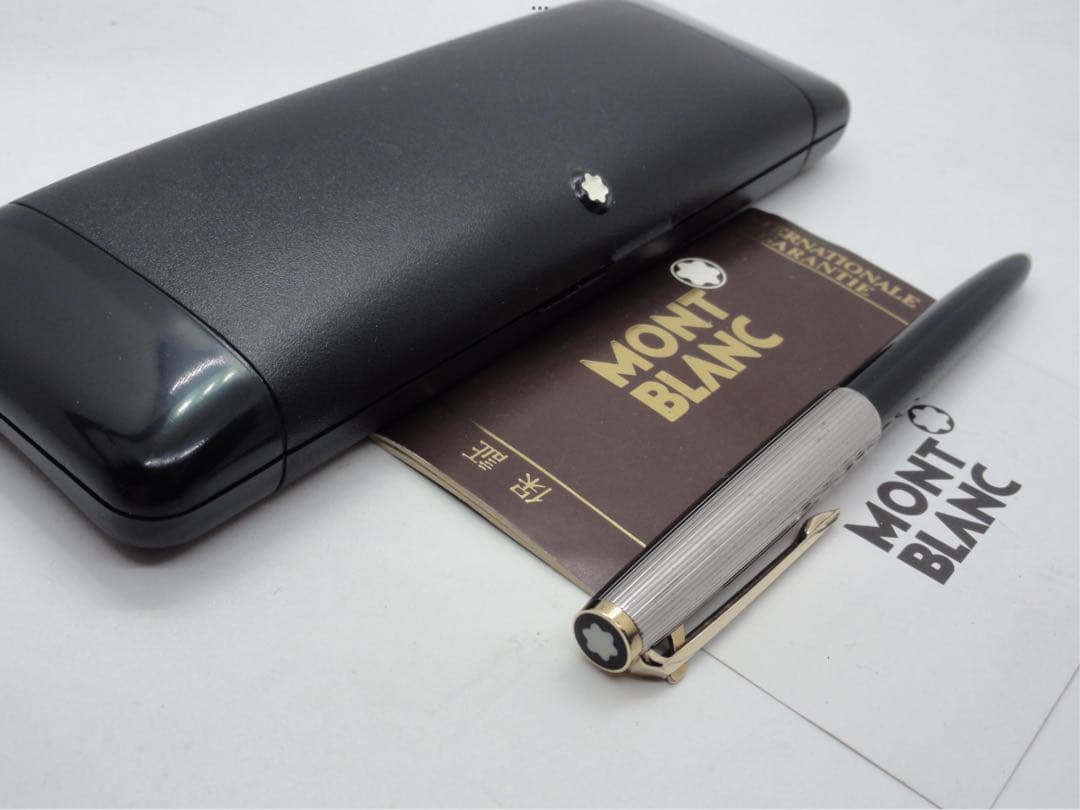 モンブランボールペン稀少美品！金運呼ぶ総プラチナ張り★ハンマートリガーNo286