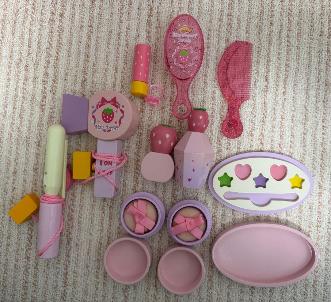 マザーガーデン　野いちごティアラドレッサー　木製　ドレッサー　パープル　ピンク