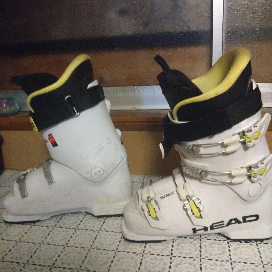 HEAD スキーブーツ24.5 子ども用 ホワイト/イエロー　1シーズン使用
