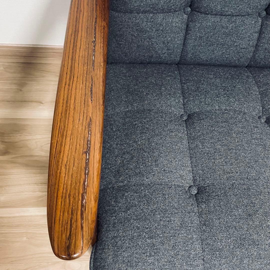 カリモク60 Kチェア　1シーター　チャコールグレー