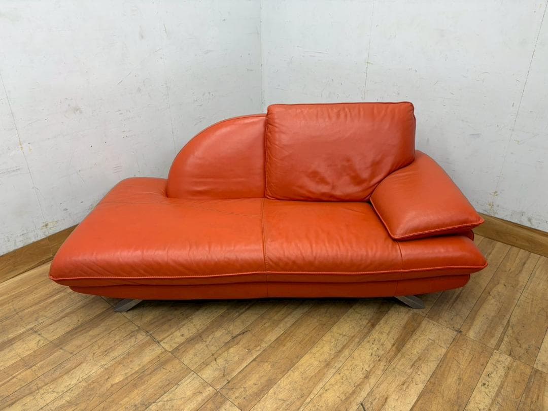 T8032☆美品☆ニコレッティ☆サクセス☆本革☆カウチソファ＆オットマン☆