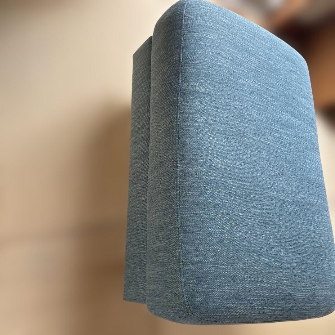 ニトリ　スツール　オットマン　ターコイズブルー色