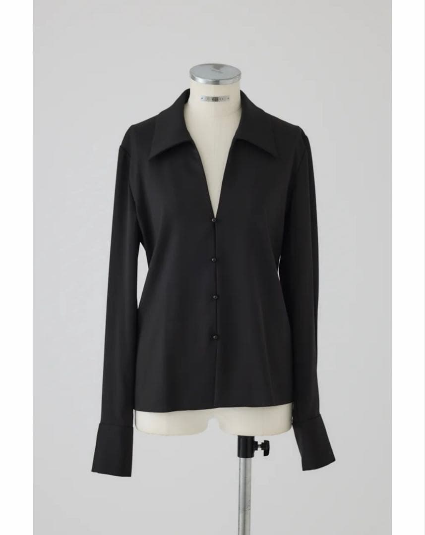 Open collar slim SH JK ブラック38