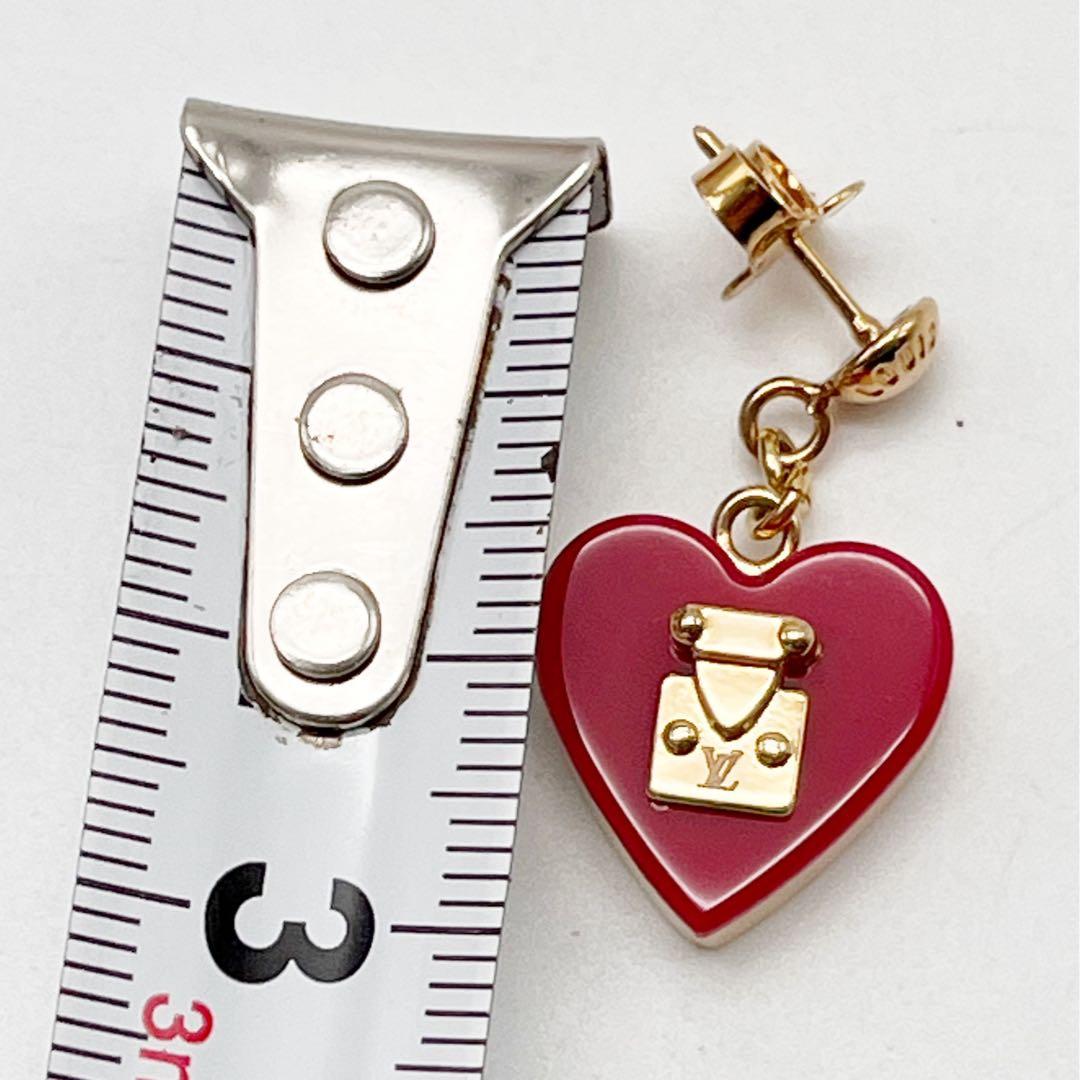 ルイヴィトン ブックルドレイユ ロックミー ハートピアス 赤　片方