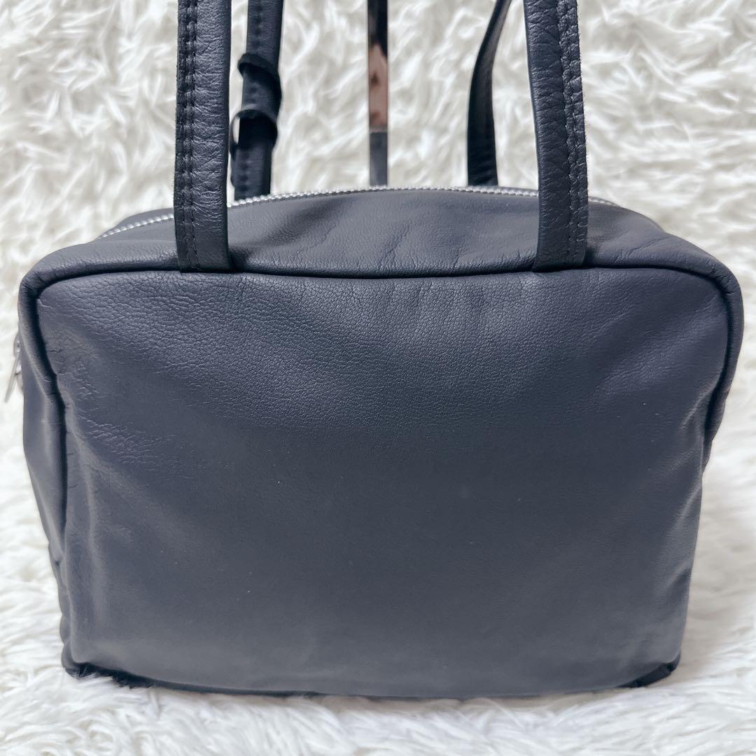 【極美品】REN 黒 レザー ハンドバッグ チャーム トート