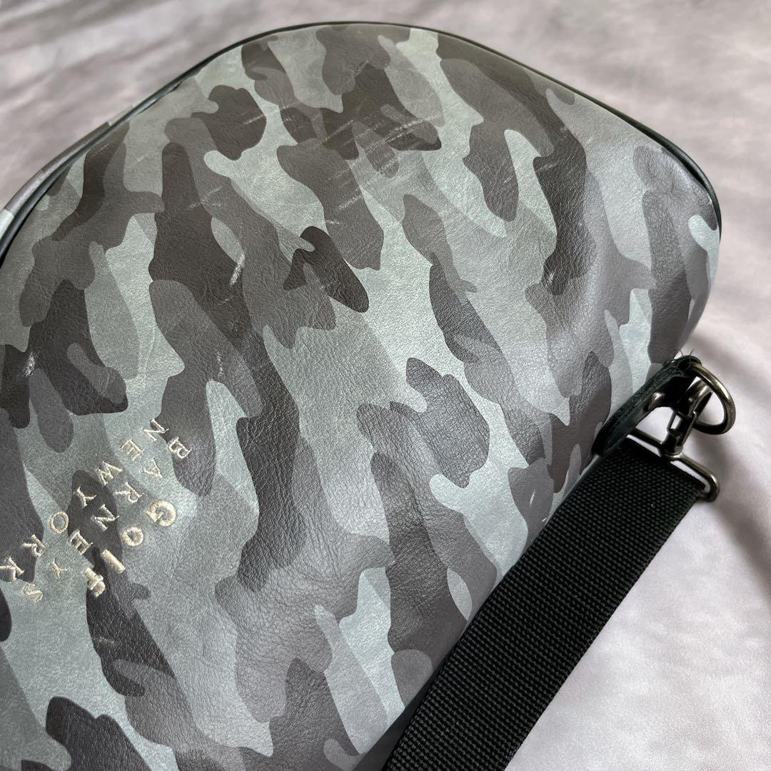 バーニーズニューヨーク　ゴルフバッグ　キャディバッグ　カモフラ　ナイロン　レザー