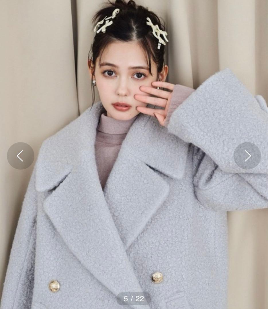 美品 REDYAZEL ボアダブルミドルコート