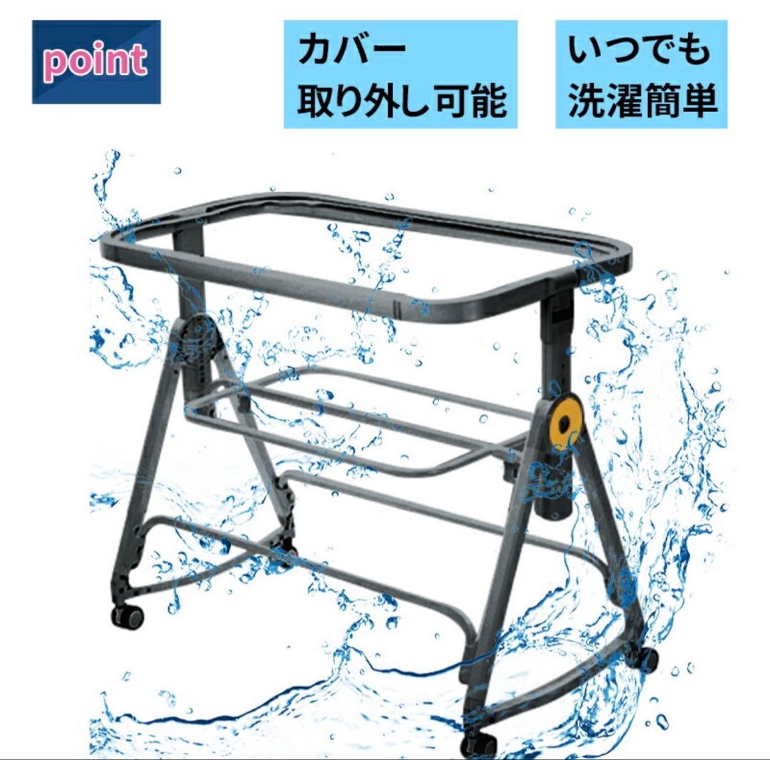 HZDMJベビーベッド＊折り畳み可＊高さ調節可＊ベージュ