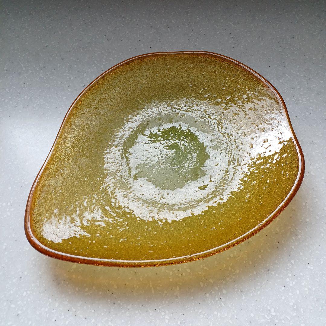 稲嶺盛吉　琉球ガラス　ガラス皿